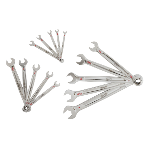 Wrench Set, Combination, 15 Pieces, Imperial TGS INDUSTRIEL