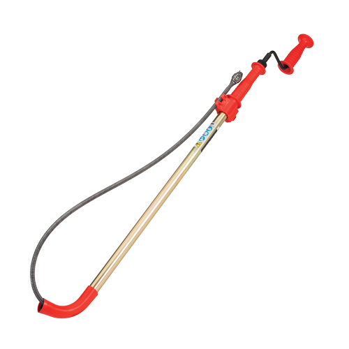 Toilet Auger, Manual, Bulb, 6' Cable Length, 1/2" Cable Diameter TGS INDUSTRIEL