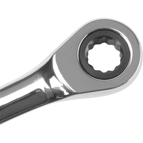 Cl&eacute; mixte &agrave; cliquet m&eacute;trique, 12 pans, 8 mm, Fini Chrome TGS INDUSTRIEL