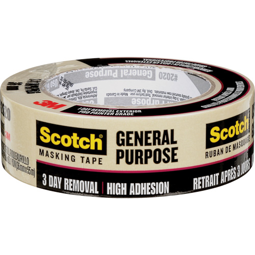 Ruban-cache Scotch pour entrepreneurs 2020, 36 mm (1-1/2") x 55 m (180'), Beige TGS INDUSTRIEL