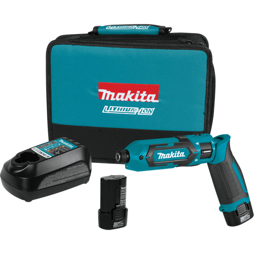 Impact Driver Kit, 1/4", 220 in-lbs Max. Torque, 7.2 V, Lithium-Ion TGS INDUSTRIEL