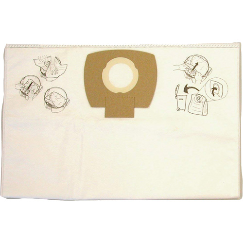 Sacs-filtre en papier pour aspirateur, 8 gal. US TGS INDUSTRIEL