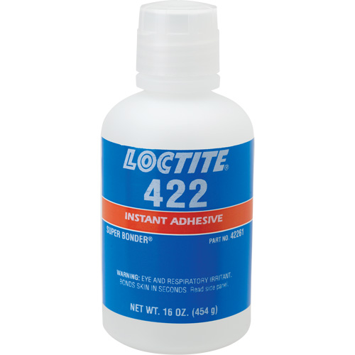 Adh&eacute;sif instantan&eacute; 422 Super Bonder, Transparent, Bouteille, 16 oz TGS INDUSTRIEL