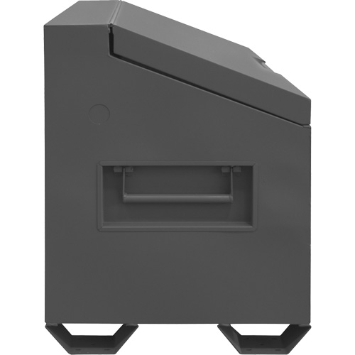 Jobsite Sloped Lid Storage Box, 60" x 30" x 39-3/8", Steel, Grey TGS INDUSTRIEL