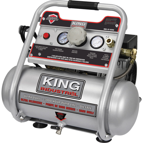 Oil-Free Air Compressor, Electric, 2 Gal. (2.4 US Gal), 125 PSI, 120/1 V TGS INDUSTRIEL