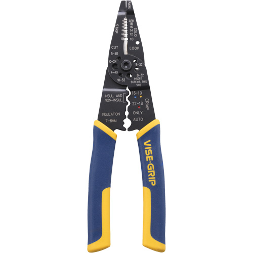 Wire Stripper/Crimper/Cutter Multi-Tool, 8-1/2" L, 10 - 22 AWG TGS INDUSTRIEL