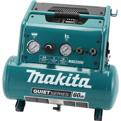 Compresseur d'air s&eacute;rie Quiet, &eacute;lectrique, 3 gal. (3,6 gal. US), 135 PSI, 120/1 V TGS INDUSTRIEL