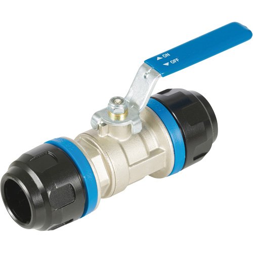 Standard Ball Valve, Aluminum, Manual, 1", Push TGS INDUSTRIEL