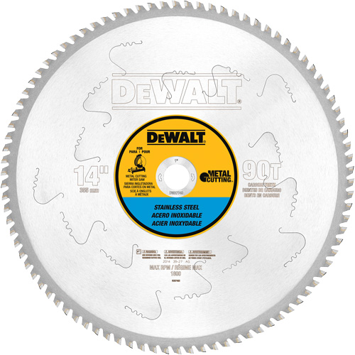 Lame de scie pour coupe d'acier inoxydable Metal Cutting, 14", 90 dents, Pour M&eacute;tal TGS INDUSTRIEL