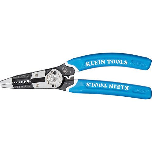 Klein-Kurve&reg; Heavy-Duty Wire Stripper, Cutter & Crimper Multi-Tool, 8-1/4" L, 8 - 20 AWG TGS INDUSTRIEL