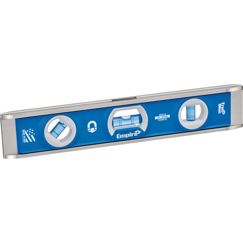 Torpedo Level, 10" L, Aluminum, 1 Vials, Magnetic TGS INDUSTRIEL