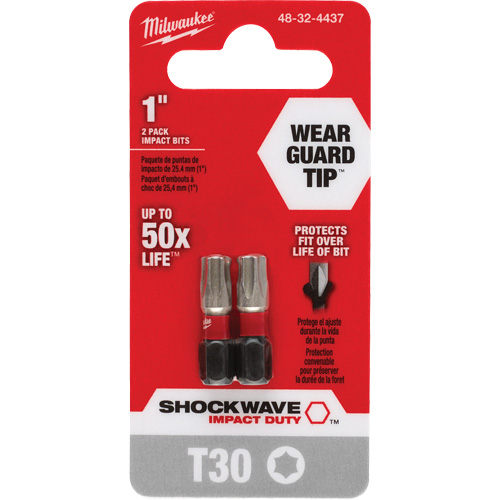 Embout de tournevis Shockwave Impact Duty, Torx, T-30, Prise 1/4" TGS INDUSTRIEL