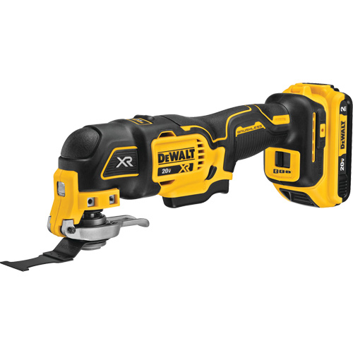 Ensemble pour outil polyvalent oscillant sans balai et sans fil &agrave; 3 vitesses XR, 20 V, Lithium-ion TGS INDUSTRIEL