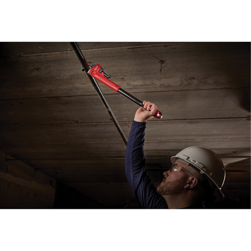 Cl&eacute; &agrave; tuyau adaptable Cheater, Cap des m&acirc;choires 2-1/2", Longueur 18"/24"/10", Fini Rev&ecirc;tement en poudre, Prise Ergonomique TGS INDUSTRIEL