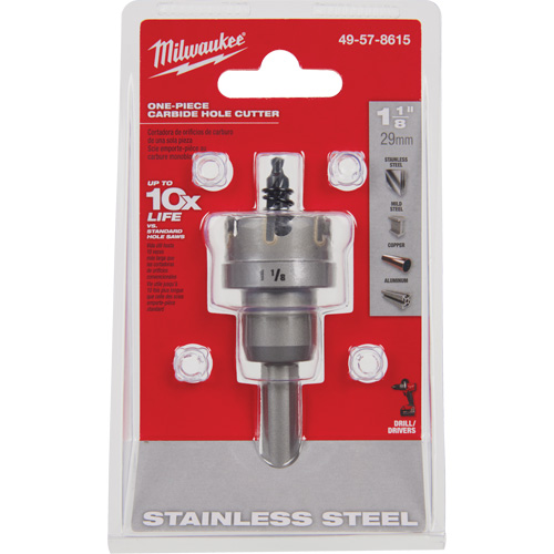 One-Piece Carbide Hole Cutters, 1-1/8", 3/16" Depth of Cut TGS INDUSTRIEL