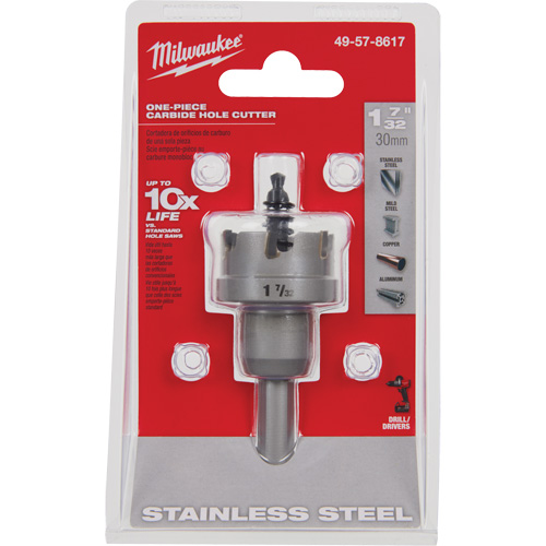 One-Piece Carbide Hole Cutters, 1-7/32", 3/16" Depth of Cut TGS INDUSTRIEL