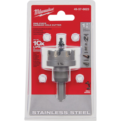 One-Piece Carbide Hole Cutters, 1-3/8", 3/16" Depth of Cut TGS INDUSTRIEL