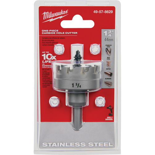 One-Piece Carbide Hole Cutters, 1-3/4", 3/16" Depth of Cut TGS INDUSTRIEL
