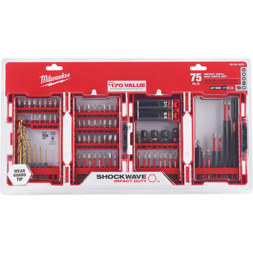Ensemble de tournevis et perceuse &agrave; chocs Shockwave TGS INDUSTRIEL