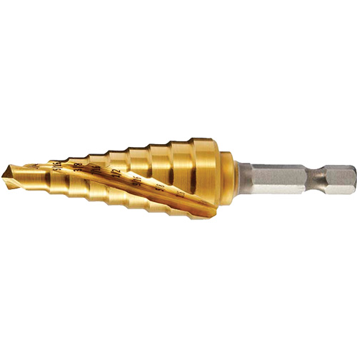 Foret &eacute;tag&eacute; no 2 DRILLCO, 1/4" - 3/4", Incr&eacute;ments de 1/16" TGS INDUSTRIEL
