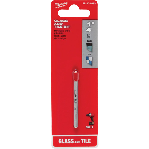 Glass & Tile Bit, 1/4", Carbide TGS INDUSTRIEL