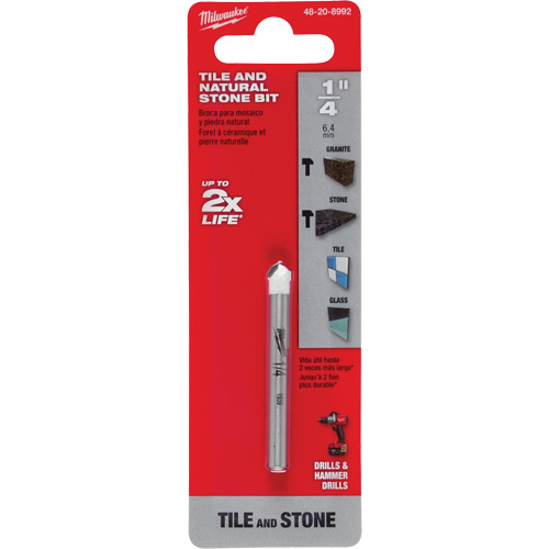 Natural Stone Bit, 1/4", Carbide TGS INDUSTRIEL