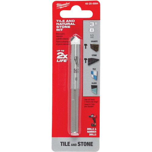 Foret pour la pierre naturelle, 3/8", Carbure TGS INDUSTRIEL