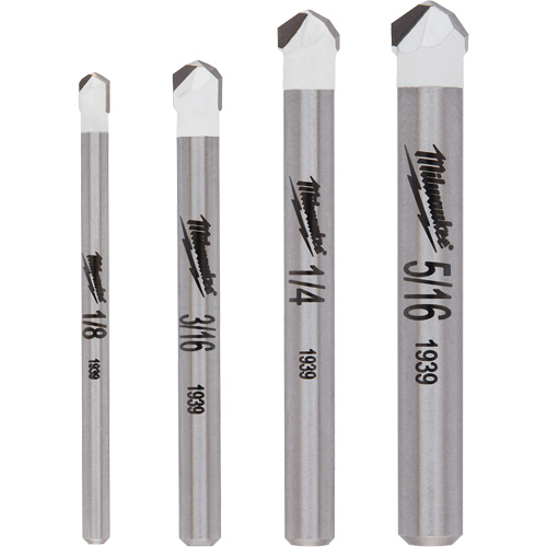 Natural Stone Bit Set, 4 Pieces, Carbide TGS INDUSTRIEL