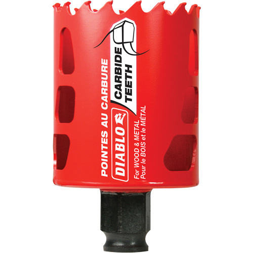 Scie cloche pour bois et m&eacute;tal, 2-1/8", Profondeur de la coupe 2-3/8", Carbure TGS INDUSTRIEL