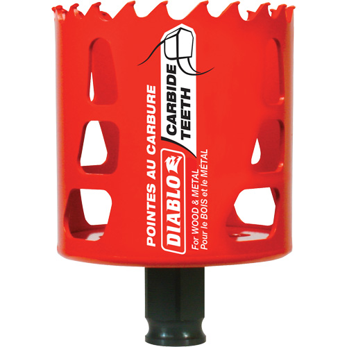 Scie cloche pour bois et m&eacute;tal, 2-1/2", Profondeur de la coupe 2-3/8", Carbure TGS INDUSTRIEL