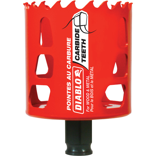 Scie cloche pour bois et m&eacute;tal, 2-9/16", Profondeur de la coupe 2-3/8", Carbure TGS INDUSTRIEL