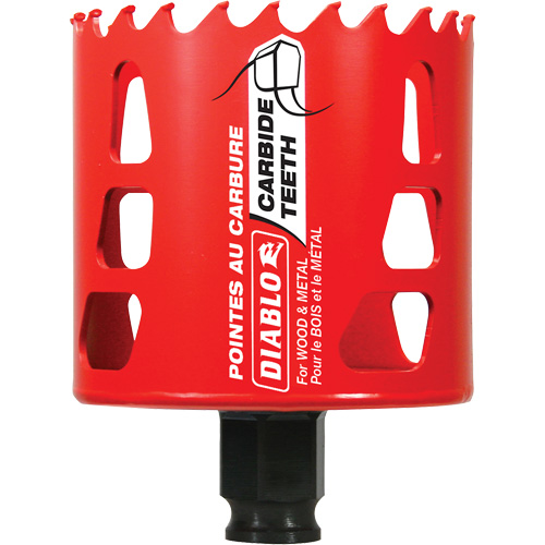 Scie cloche pour bois et m&eacute;tal, 2-3/4", Profondeur de la coupe 2-3/8", Carbure TGS INDUSTRIEL