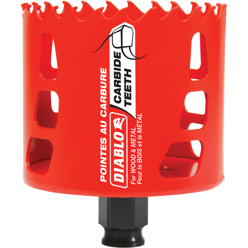 Scie cloche pour bois et m&eacute;tal, 3", Profondeur de la coupe 2-3/8", Carbure TGS INDUSTRIEL
