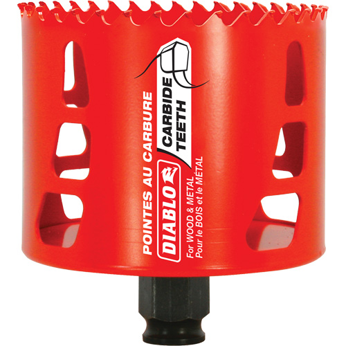 Scie cloche pour bois et m&eacute;tal, 3-1/4", Profondeur de la coupe 2-3/8", Carbure TGS INDUSTRIEL