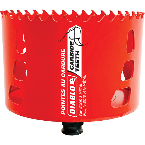 Wood & Metal Hole Saw, 4", 2-3/8" Depth of Cut, Carbide TGS INDUSTRIEL