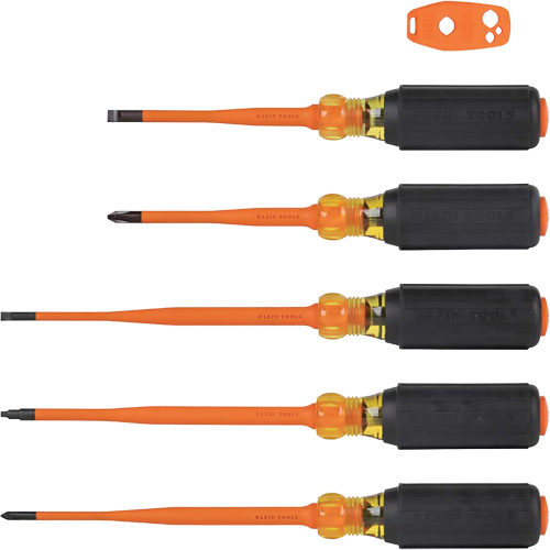Slim-Tip Insulated Screwdriver Set, 1000 V, 6 Pcs TGS INDUSTRIEL