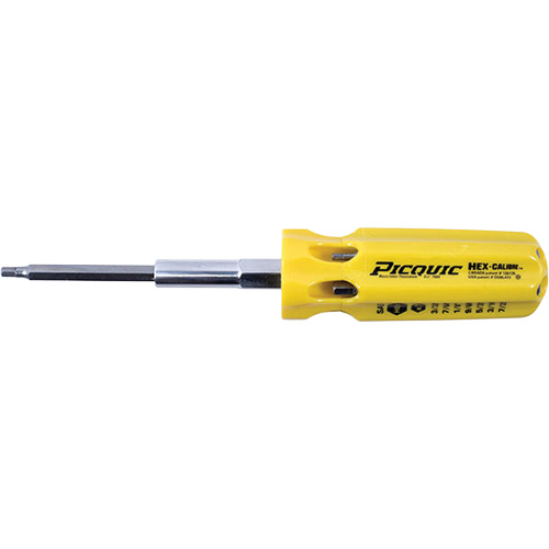 Hex-Calibre SAE Multi-Bit Screwdriver, Plastic Handle TGS INDUSTRIEL