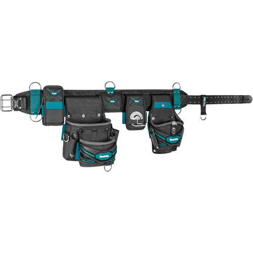 Ceinture porte-outils lourde TH3 compl&egrave;te, Polyester, Bleu/Gris TGS INDUSTRIEL