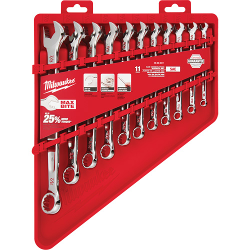 SAE Wrench Set, Combination, 11 Pieces, Imperial TGS INDUSTRIEL