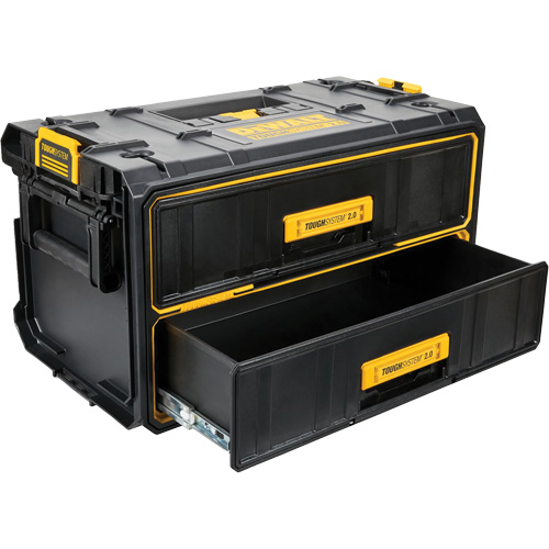ToughSystem&reg; 2.0 Two-Drawer Unit, 12-1/3" x 12-3/5", Black/Yellow TGS INDUSTRIEL
