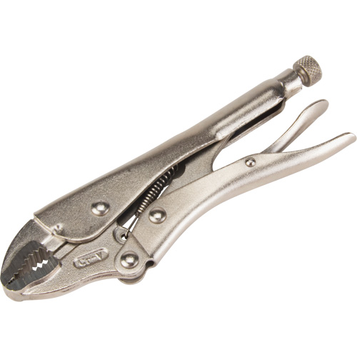 Locking Pliers with Wire Cutter, 7" Length, Curved Jaw TGS INDUSTRIEL