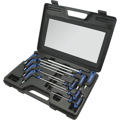 JTTK-9 Jeu de cl&eacute;s hex avec manche en T, 9 mcx, Torx TGS INDUSTRIEL