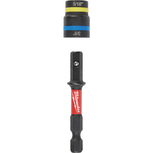 Tourne-&eacute;crou 2-en-1 Shockwave Impact Duty Quik-Clear, 5/16"/3/8" prise, 2-1/2" lo, Magn&eacute;tique TGS INDUSTRIEL