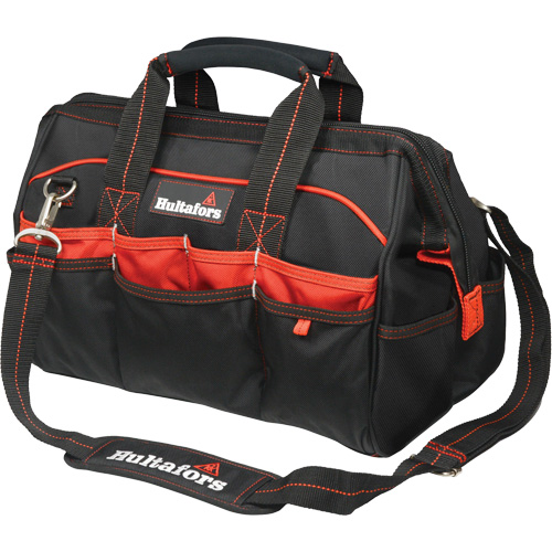 16" Tradesman's Tool Bag, Ballistic Polyester, Black/Red TGS INDUSTRIEL