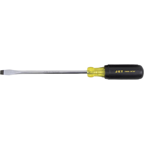 JKSS-8R Tournevis &agrave; fente, Tige de 3/8", Ronde, 8" lo, Prise en Coussin&eacute;e TGS INDUSTRIEL