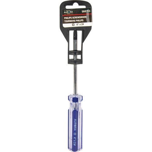 Blue Transparent Striped Philips Screwdriver, #2, Plastic Handle TGS INDUSTRIEL