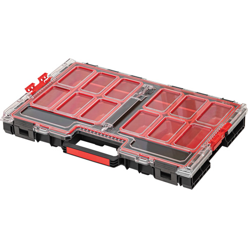 Arx&reg; Large Organizer with Bins, 21" x 15" x 3", Black TGS INDUSTRIEL