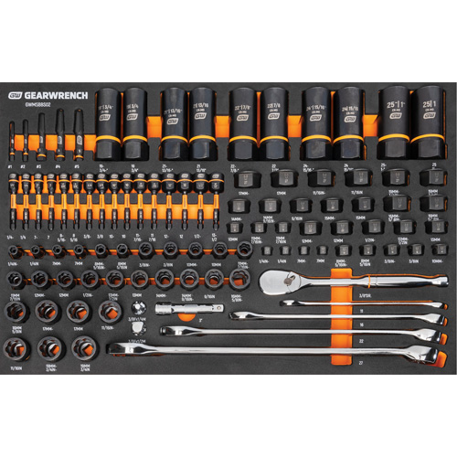 Jeu d'outils pour m&eacute;canicien Bolt Biter dans un plateau de rangement en mousse 97 mcx TGS INDUSTRIEL