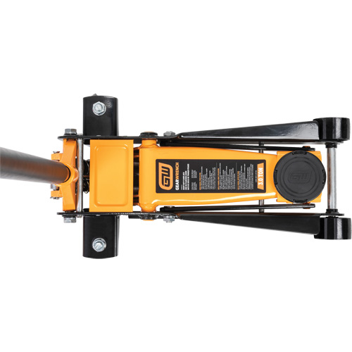 Cric &agrave; planchers pour usage intensif, 3 tonne(s) Capacit&eacute;, 5-1/4" Abaiss&eacute;e, 18-1/4" &eacute;lev&eacute;e, Hydraulique &agrave; main TGS INDUSTRIEL