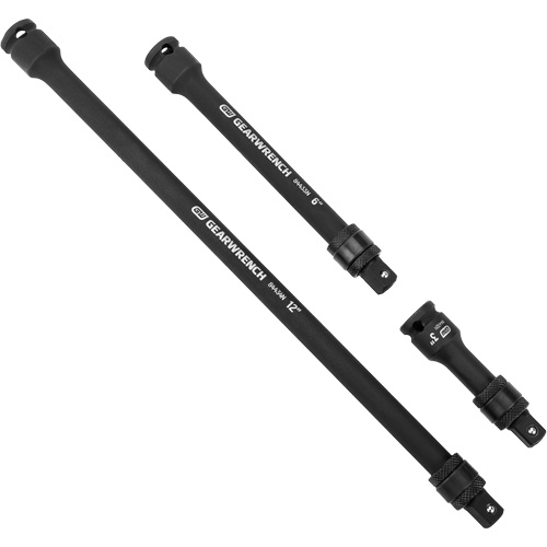 3-Piece Impact Locking Extension Set, 3/8" Drive, Manganese Phosphate Finish, 3 Pcs TGS INDUSTRIEL